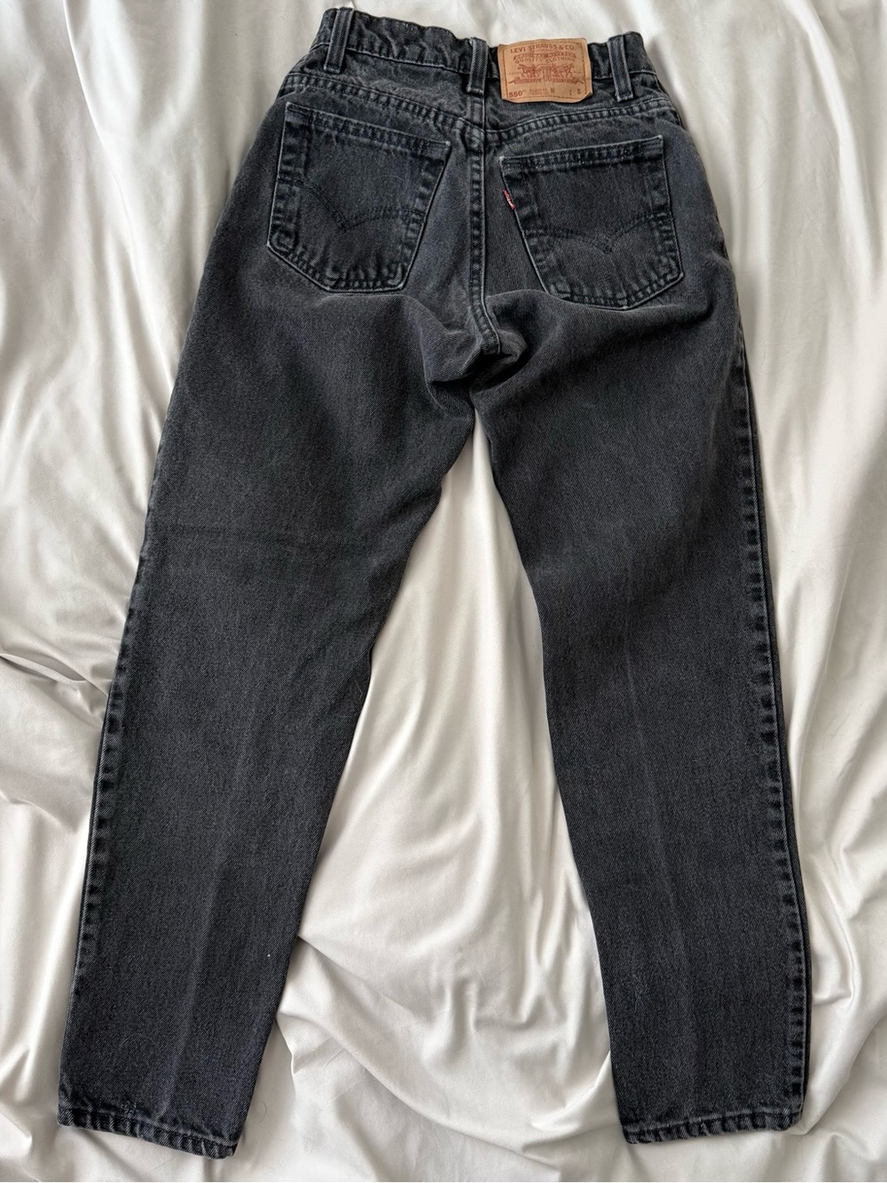 Vintage 90s Levis 550 Black Jeans Womens High Waisted USA 3 Short Casual Denim